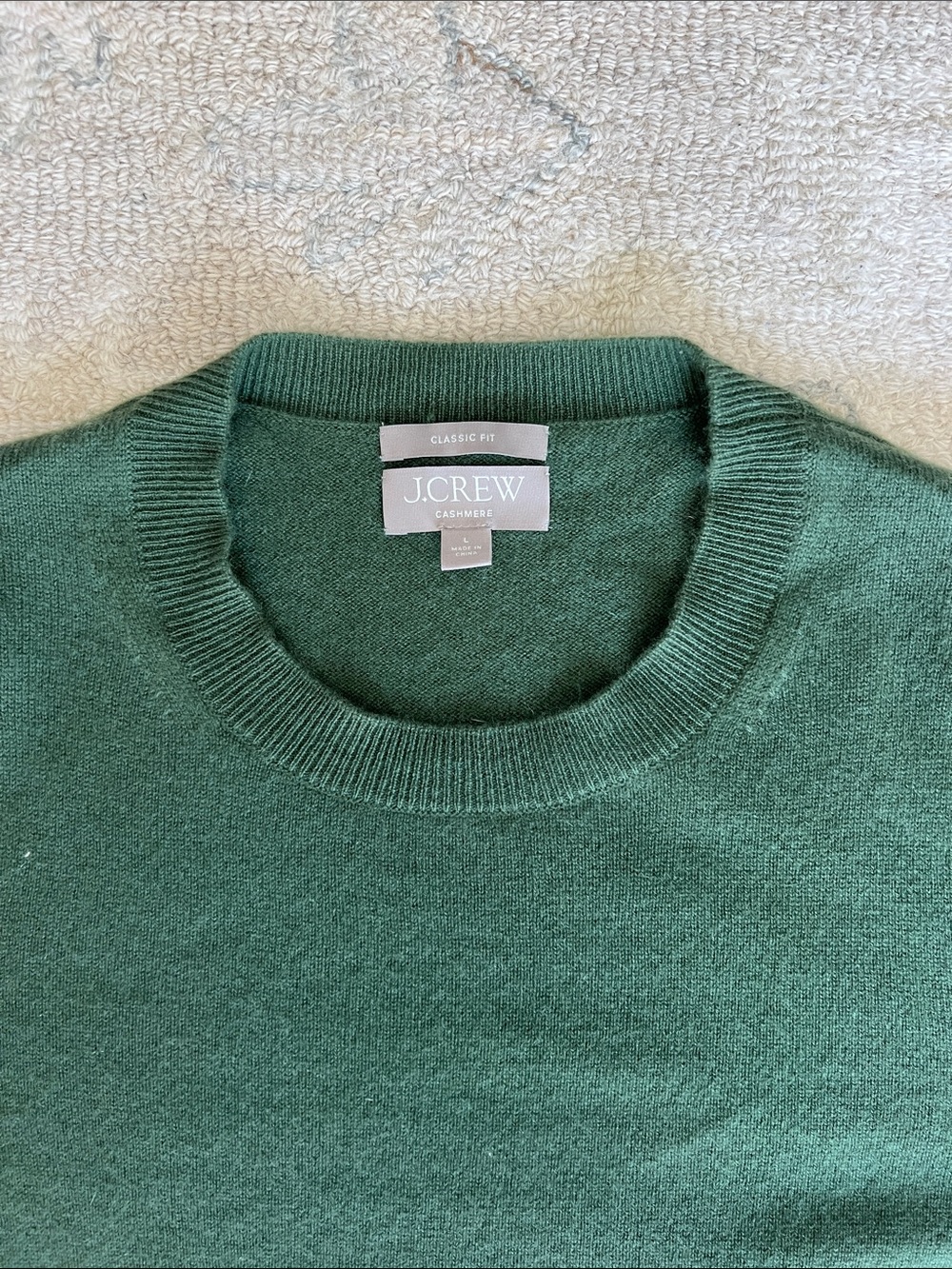 J. Crew Cashmere classic-fit crewneck sweater Green Size L - Picture 4 of 8